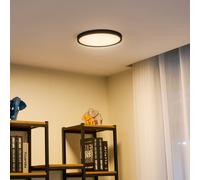 Lindby Smart Plafoniera LED Pravin, Ø 30 cm, CCT, nero LINDBY