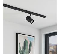 Lindby spot a binario GU10, Ø 6 cm, nero, monofase LINDBY