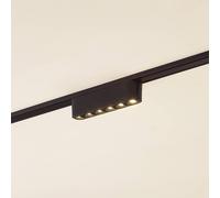 Lindby Striscia LED 48V Lumaro, nera, 6 punti, 2,4 cm, dimmerabile LINDBY