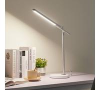 Lindby Valtorin lampada LED da scrivania, bianco LINDBY