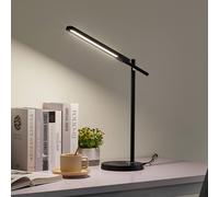 Lindby Valtorin lampada LED da scrivania, nero LINDBY