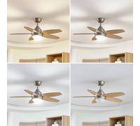 Lindby Ventilatore da soffitto a LED Klasika, DC, silenzioso, 106 cm, CCT LINDBY