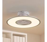 Lindby ventilatore da soffitto LED Romea, rotondo, CC, silenzioso, 60 cm LINDBY