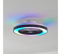 Lindby Ventilatore da soffitto LED Teleo, Ø48 cm, nero, DC, Tuya LINDBY