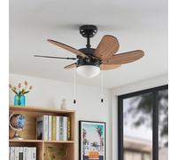 Lindby ventilatore da soffitto Minja, nero, silenzioso, 78 cm, E14 LINDBY