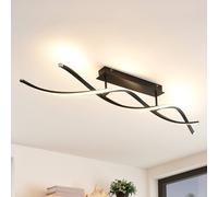 Lindby Plafoniera LED dimmerabile (Moderno) colore Nero, in Metallo ad es. Soggiorno & Sala da pranzo lampadina inclusa lampada plafoniera