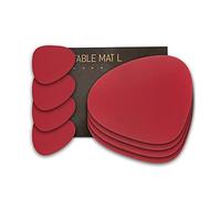 LindDNA - Set regalo da tavola Curve L Bull (4 pezzi) + sottobicchieri in vetro (4 pezzi)