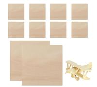 Linden Craft Squares: Lastre Di Legno Grezzo Ultrafine, Set Di Pannelli Dieci Pezzi, Tavole Di Pratica Per Artisti, Substrato Tagliabile Con Routing Pirografia Illustrazione