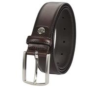 Lindenmann leather belt for men leather belt made of full grain leather, Farbe/Color:marrone, Size US/EU:Bundweite 85 cm Gesamtlänge 100 cm W 33.5 M