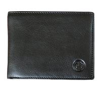 Lindenmann Mens wallet/Mens purse, leather matt, lengthwise, black