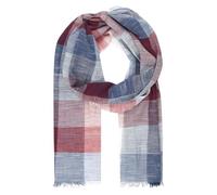 Lindenmann Sciarpa Tessuta Uomo 100% Cotone, Sciarpa da Uomo, Grigio-Rosso-Blu