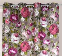 Linder Tenda Fantasia Stampa fiori-150 x 260, Poliestere, Multicolore, 150x260