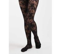 Lindex - Collant neri 40 denari in pizzo a fiori-Nero L