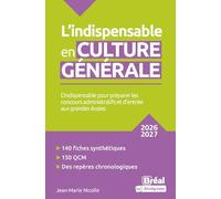 L'indispensable en culture générale: 2026-2027