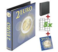 LINDNER Das Original Album per monete da 2 euro con 5 fogli per un totale di 100 monete, espandibile con fogli supplementari