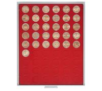 LINDNER Das Original Box per Monete Standard con 54 incavature tonde per Monete con Ø 25,75 mm, per es. per Monete 2 Euro