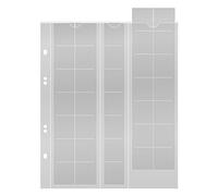 LINDNER Das Original Fogli per Monete Multi-Collect per 35 Monete con Diametro Fino a 27 mm, intercalari Neri, Confezione da 5 Pezzi