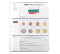 LINDNER Das Original Foglio formulario Euro Collection: 3 set di monete del corso Bulgaria