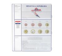 LINDNER Das Original Foglio prestampato Euro Collection: 3 Serie di Monete in Corso Croazia