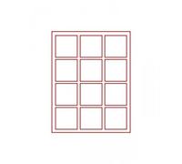 LINDNER Das Original Inserto in velluto, standard con 12 scomparti quadrati, 66 x 66 mm, per monete/medaglie e altri oggetti da collezione