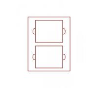 LINDNER Das Original Inserto in velluto, standard con 2 scomparti rettangolari, 152 x 123 mm