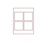 LINDNER Das Original Inserto in velluto, standard con 4 scomparti quadrati, 100 x 100 mm, per monete, medaglie e altri oggetti da collezione