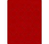 LINDNER Das Original Inserto Velluto Rosso 2220E (Ø 46 mm)