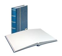 LINDNER Das Original Stockbook 'Elegant' with 60 White Pages, 230 x 305 mm, Blue
