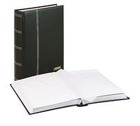 LINDNER Das Original Stockbook 'Elegant' with 64 White Pages, 230 x 305 x 48 mm, Black