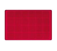 LINDNER Das Original Vassoio per 24 Monete Fino a 46 mm Ø, Rosso