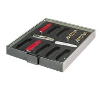 LINDNER Sammel-/Präsentationsbox für 12 Schweizer Taschenmesser VICTORINOX* Modelle 'Huntsman', 'Mountaineer', 'Tinker', 'Climber' und 'Spartan, Länge 91 mm (zusammengeklappt)