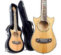 Lindo Bamboo Voyager V2 - Chitarra elettroacustica da viaggio (corde in nylon)