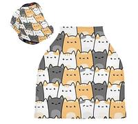 Lindo Fat Cute Kitty Cat Auto per Bambini Passeggino Tettoia Copri Seggiolino Copertura Infermieristica per L'Allattamento Al Seno All-In-1 Morbido Traspirante Elastica Tettuccio