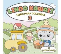 LINDO KAWAII 3: Profesiones. Libro de Colorear Animales Adorables: Mas de 20 Ilustraciones Únicas | Trazos gruesos | Para niños y niñas de entre 4 y 9 años | Regalo Educativo de Preescolar y Primaria