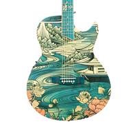 Lindo Mizumi Nylon Strings Electro Acoustic Guitar | Side Soundport | Japanese Lake Graphic Art Finish
