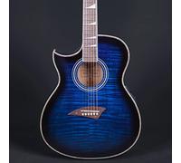 Lindo ORG-SL - Chitarra elettrica sottile blu con preamplificatore e sintonizzatore LCD