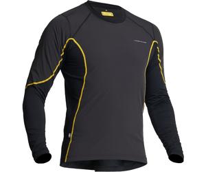 Lindstrands Dry Wind Camicia funzionale a maniche lunghe, nero-giallo, taglia M per maschi