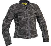 Lindstrands Fryken Camo Giacca tessile moto da donna, nero/grigio, Taglia 38