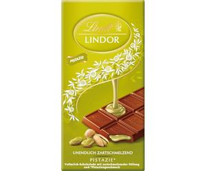 Lindt Cioccolato LINDOR Pistacchio | Lavagna 100 G | Cioccolato al latte intero con un riempimento infinito delicato con sapore di pistacchio | Cioccolato | Regalo di cioccolato