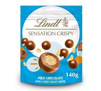 Lindt CRISPY SENSATION Cioccolato al latte, Crispy Centre Sensations, Sacchetto 140g