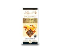 Lindt Excellence Passion Tavoletta di Cioccolato Fondente 70% Cacao con Arancia e Mandorle, formato 100g