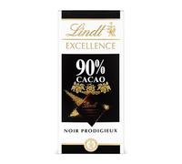 Lindt Excellence Tavoletta di Cioccolato Fondente 90% Cacao, Formato 100g