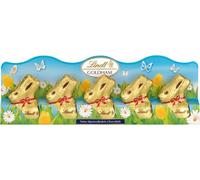 Lindt Gold Bunny Pack 5x50g - Confezione con 5 Coniglietti di Cioccolato
