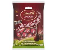 Lindt Lindor - Mini uova al cioccolato doppio con ripieno liscio di fusione, 80 g, per trattamento pasquale o condivisione
