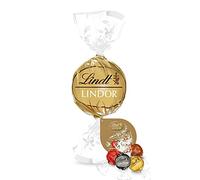 Lindt Lindor Praline di Cioccolato al Latte, Fondente, Bianco, Nocciola, Confezione da 44 in Scatola Regalo Maxi Boule Formato 550g
