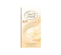 Lindt LINDOR Tavoletta di Cioccolato Bianco con Ripieno al Cioccolato Bianco, formato 100g