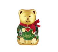 Lindt Orsetto Emoticon Natale, 1 Orsetto di cioccolato al latte, Colore a Sorpresa Verde o Blu, Teddy 100g