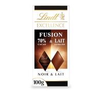 Lindt Tablet Excellence Fusion di cioccolato fondente, 70% cacao e latte, 100 g