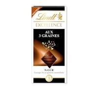 Lindt - Tablet EXCELLENCE Nero con 3 semi - Cioccolato Nero, 100 g