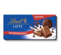 Lindt Tavoletta Classica Biscotto al Cacao, Tavoletta di Cioccolato al Latte con Croccanti Pezzi di Biscotto al Cacao, Formato 100g